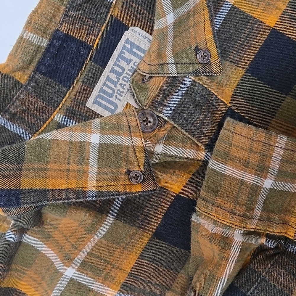 Duluth Trading Co Plaid Flannel Shirt Jacket 2XL | 100%‎ Cotton